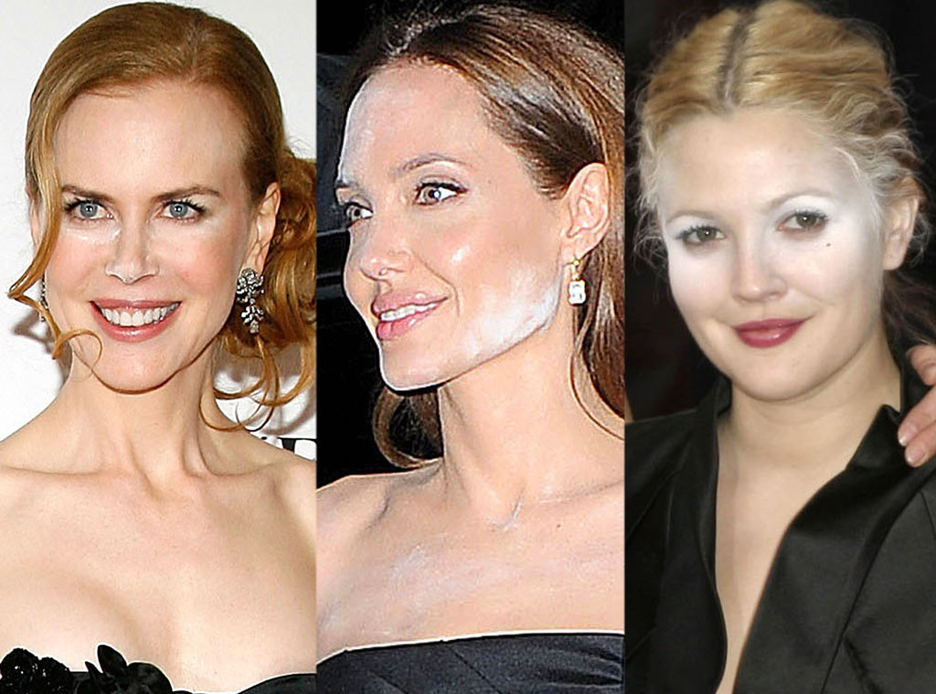 Nicole Kidman, Angelina Jolie, Drew Barrymore, Powder Mishaps Nicole Kidman, Angelina Jolie, Drew Barrymore, Powder Mishaps